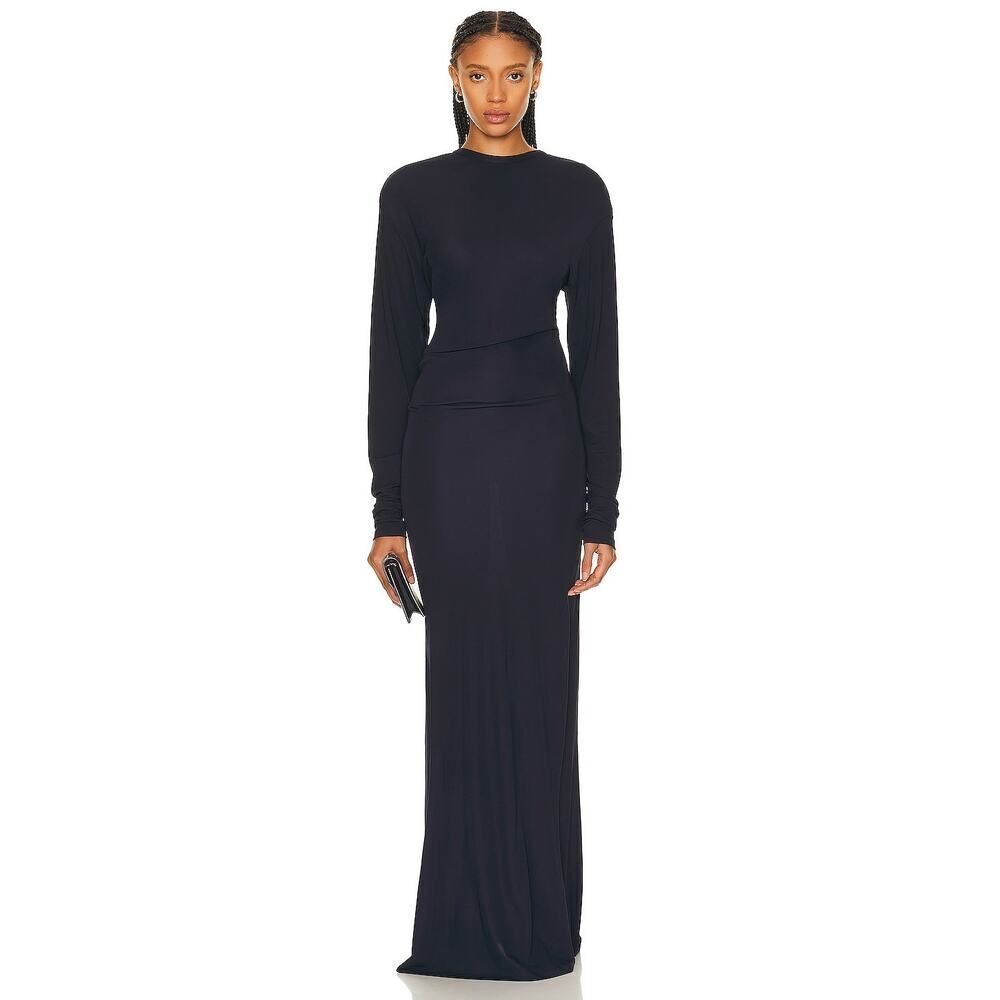 Christopher Esber Side Cowl Long Sleeve Dress Au12/Us8